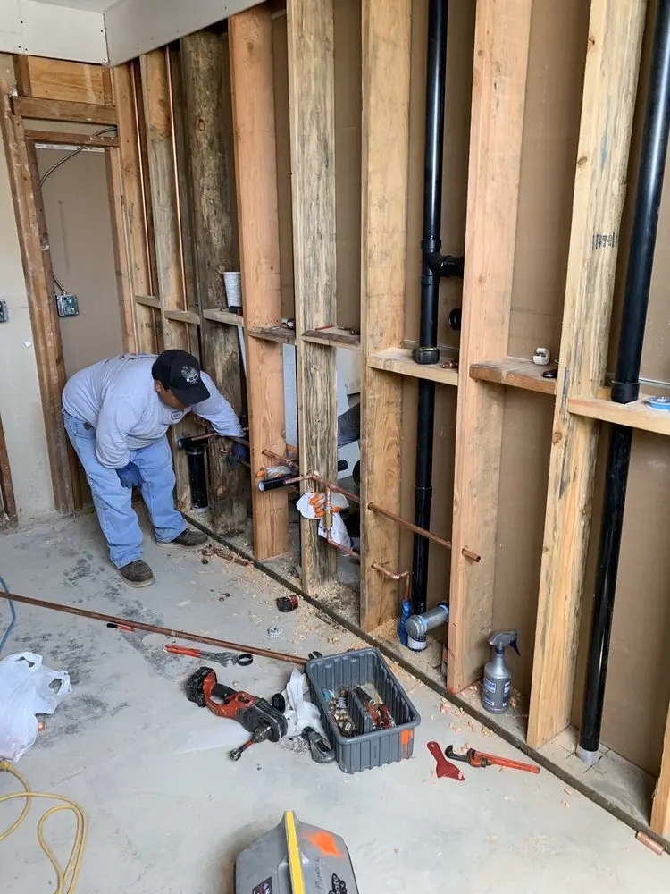 Commercial rough-in plumbing for Gas Line Repair in Stafford